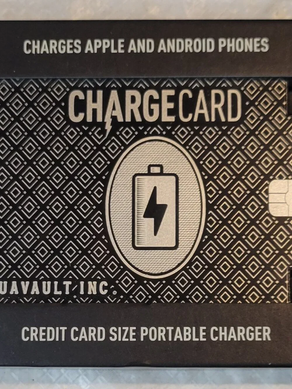 Aquavault Inc. Charge Card AV10 - Charges Apple & Android Phones